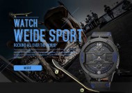 Pánské masivní hodinky Weide Luxury - Modré