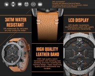 Pánské masivní hodinky Weide Luxury- Béžové
