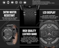 Pánské masivní hodinky Weide Luxury - Šedé